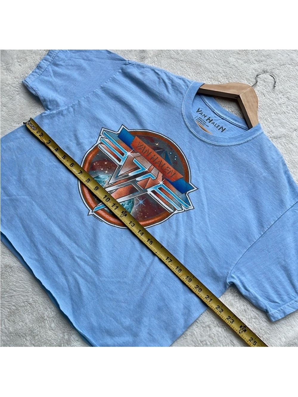 Van Halen Graphic Rock Tee in Light Blue Size M - Picture 6 of 6